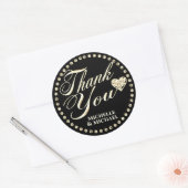 金ゴールドサンキュークラシックラウンドステッカー ラウンドシール (封筒)