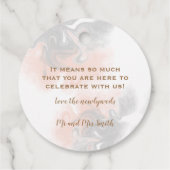 金ゴールドサンキュータイポグラフィグレー/ピーチマーブルズ結婚ズ フェイバータグ (裏面)