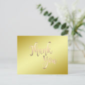 金ゴールドサンキューメタルグリッタークリーン ポストカード (スタンド正面)