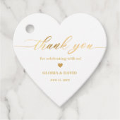 金ゴールドサンクユー結婚式の引き出物ラベル フェイバータグ (正面)