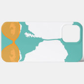 金ゴールドサングラス付きアフロミスティブルーガール Case-Mate iPhoneケース (裏面 (横))