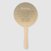 金ゴールドサンゴ結婚式 プログラム ハンドファン (裏面)