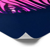 金ゴールドサンセットオーバーピンクレイクアート ポスター (角)