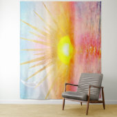 金ゴールドサンセットサンマンダラウォーターカラーシー タペストリー (インサイチュ)