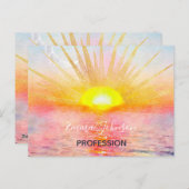 金ゴールドサンセットサンマンダラウォーターカラーシー ポストカード (正面/裏面)