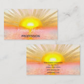金ゴールドサンセットサンマンダラウォーターカラーシー 名刺 (正面/裏面)