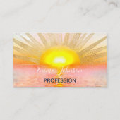 金ゴールドサンセットサンマンダラウォーターカラーシー 名刺 (正面)