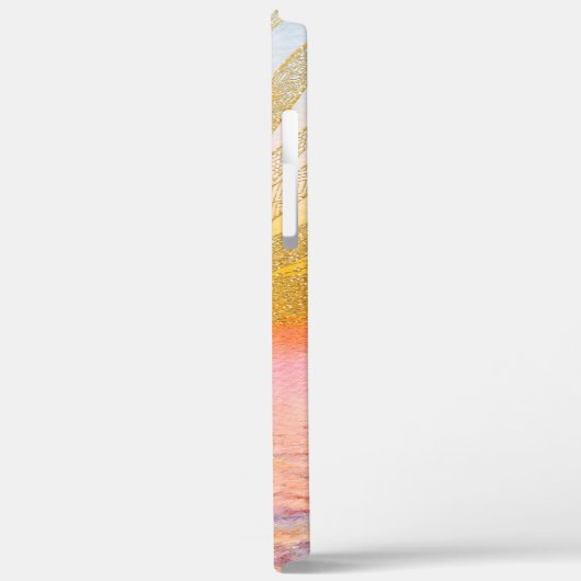 金ゴールドサンセットサンマンダラウォーターカラーシー Case-Mate iPhoneケース (裏面 / 左)