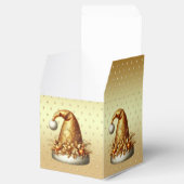 金ゴールドサンタハットクリスマスホリデーギフトボックス フェイバーボックス (オープン)