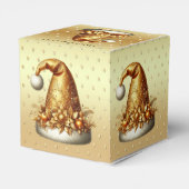 金ゴールドサンタハットクリスマスホリデーギフトボックス フェイバーボックス (裏面サイド)