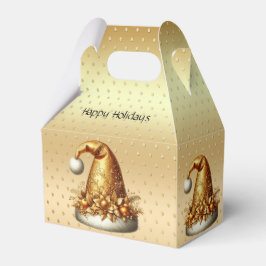 金ゴールドサンタハットクリスマスホリデーギフトボックス フェイバーボックス