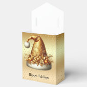 金ゴールドサンタハットクリスマスホリデーギフトボックス フェイバーボックス (オープン)