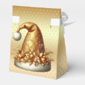 金ゴールドサンタハットクリスマスホリデーギフトボックス フェイバーボックス (裏面サイド)