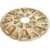 金ゴールドサンタハットツリースカート ブラッシュドポリエステルツリースカート (アングル)