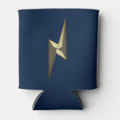 金ゴールドサンダー稲妻ネイビーブルー 缶クーラー (正面)