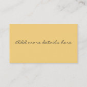 金ゴールドサンドドルの名刺 名刺 (裏面)