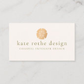 金ゴールドサンドドルコーストテーマ 名刺 (正面)