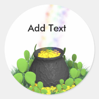 金ゴールドサンパティステッカーポット ラウンドシール