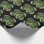 金ゴールドサンパトリック・シャムロックジュエルウィズ ラッピングペーパー (角)