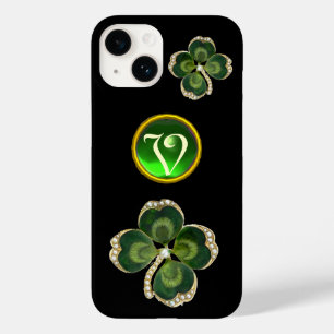 金ゴールドサンパトリック・シャムロックジュエルパールモノグラム Case-Mate iPhone 14ケース