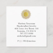 金ゴールドサンフェイクフォイルジュエリーデザイナーズスクエア スクエア名刺 (裏面)