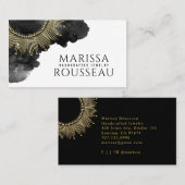 金ゴールドサンフェイクフォイルジュエリー設計者 名刺 (正面/裏面)