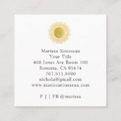 金ゴールドサンフェイクフォイルマンダラブラックジュエリー スクエア名刺 (裏面)