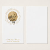 金ゴールドサンフォイルフェイクジュエリー表示カード (正面&裏面)