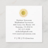 金ゴールドサンマンダラブラックメディテーションインストラクター スクエア名刺 (裏面)