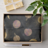 金ゴールドサンムーンプラデッツ宇宙イラストレーション 薄葉紙 (ギフト)