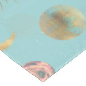 金ゴールドサンムーンプラデッツ宇宙ブルーイラストレーション テーブルクロス (アングル)