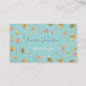 金ゴールドサンムーンプラデッツ宇宙ブルーイラストレーション 名刺 (正面)