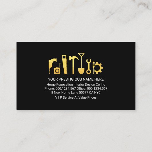 金ゴールドサン建物屋上の手作りツール 名刺 (裏面)