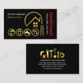 金ゴールドサン建物屋上の手作りツール 名刺 (正面/裏面)