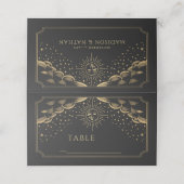 金ゴールドサン&ムーンタロットカー結婚ド プレイスカード (外部開封)