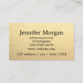 金ゴールドサークルあなたのロゴを追加カスタムプロフェッショナル 名刺 (裏面)