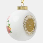 金ゴールドサークルとホワイトダマスク – 50周年 セラミックボールオーナメント (左)