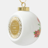 金ゴールドサークルとホワイトダマスク – 50周年 セラミックボールオーナメント (右)