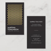 金ゴールドサークルのブラックデザイナーの名刺 名刺 (正面/裏面)