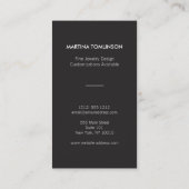 金ゴールドサークルのブラックデザイナーの名刺 名刺 (裏面)