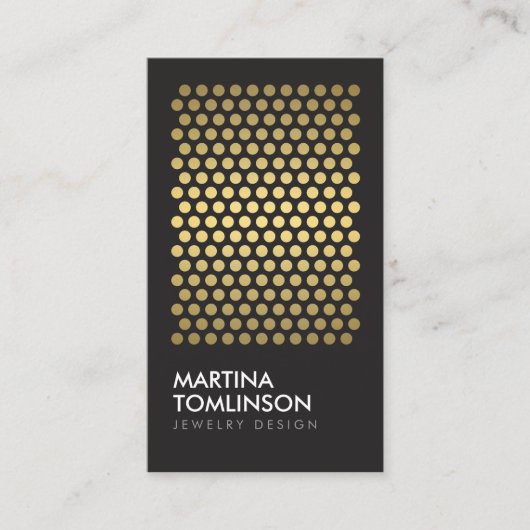 金ゴールドサークルのブラックデザイナーの名刺 名刺 (正面)