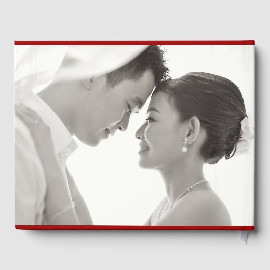 金ゴールドサークルの二重中国の幸福結婚の写真 ゲストブック (裏面)