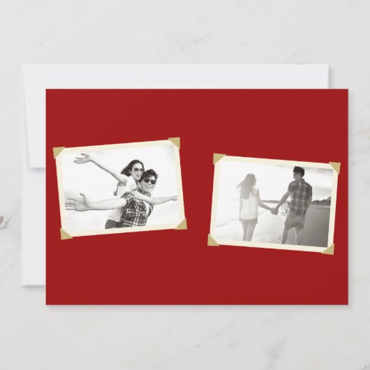 金ゴールドサークルの二重中国の幸福結婚の写真 セーブザデート (裏面)