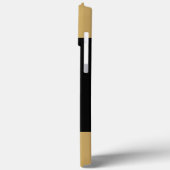 金ゴールドサークルカスタムイニシャルモノグラムブラック金ゴールド Case-Mate iPhoneケース (裏面 / 左)