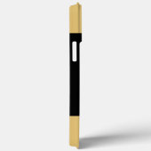 金ゴールドサークルカスタムイニシャルモノグラムブラック金ゴールド Case-Mate iPhoneケース (裏面 / 右)