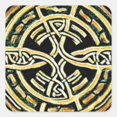 金ゴールドサークルクロスシール スクエアシール (正面)