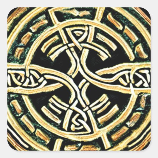 金ゴールドサークルクロスシール スクエアシール (正面)