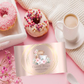 金ゴールドサークルグリッターミキサーフラワーズバラ金ゴールド 名刺