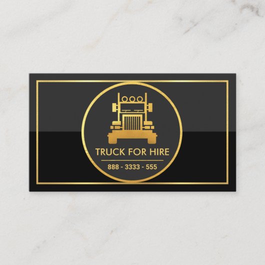 金ゴールドサークルグレーブラックロジスティック層 名刺 (正面)