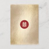 金ゴールドサークルダブルハピネスシ中国のック結婚ズ エンクロージャーカード (裏面)